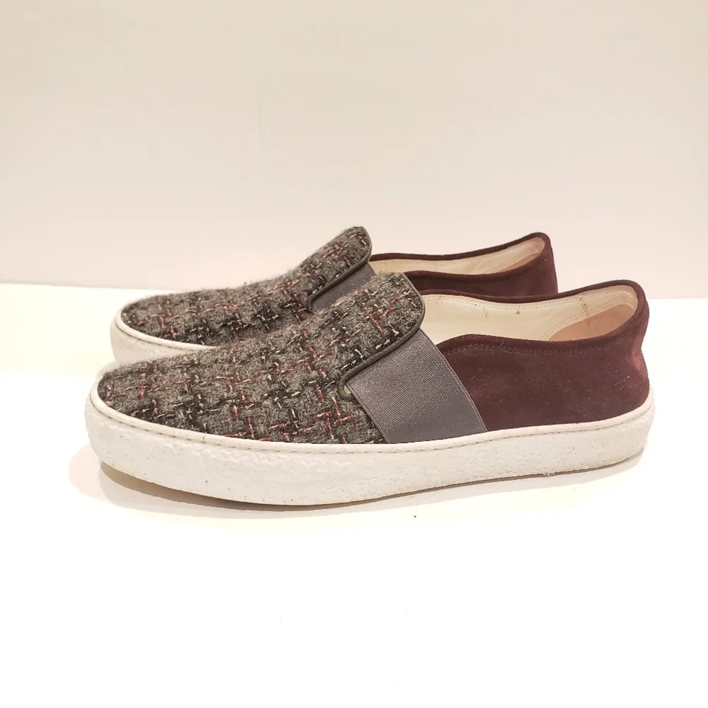 CHANEL Womens Authentic Shoes CC Slip-On Sneakers Size: 8.5 | IT 38.5